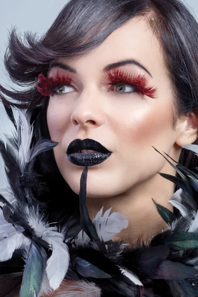 Belle femme maquillage concept — Photo