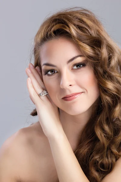 Beautiful brunette model portrait — Stock Photo, Image
