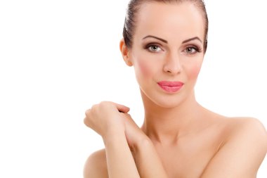 seksi güzel kadın modeli ile taze günlük makeu portresi