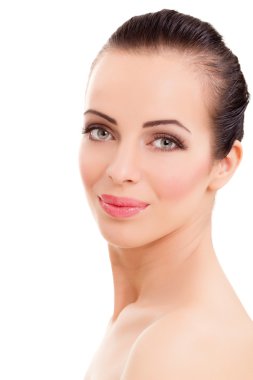 genç bir kadın kılığında, izole üzerinde beyaz arka plan