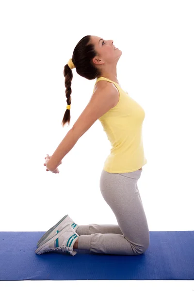 Attractive woman exercising — Stock Photo, Image