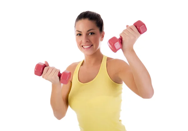 Woman doing fitness exercise — Stock Photo, Image