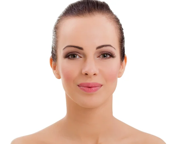 Porträt der schönen Frau Modell mit frischem täglichen Make-up — Stockfoto