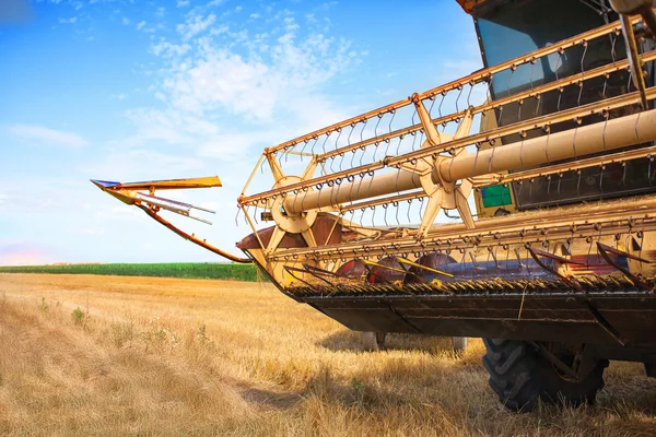 An yellow old harvester — Stock Photo, Image