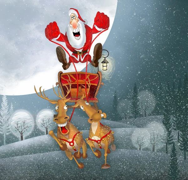 Ilustración con Santa Claus — Foto de Stock