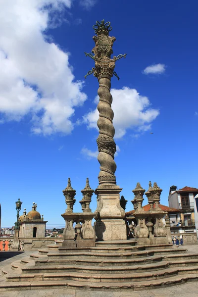 Carved pillory in Porto — 图库照片