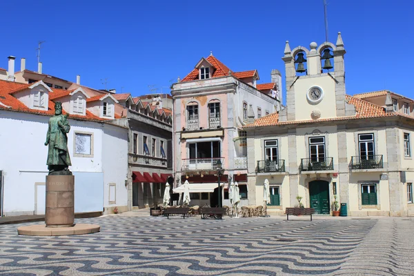 Główny plac w cascais — Zdjęcie stockowe