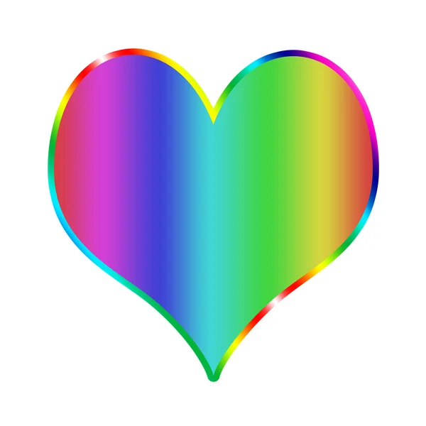 Illustrazione del cuore arcobaleno — Foto Stock