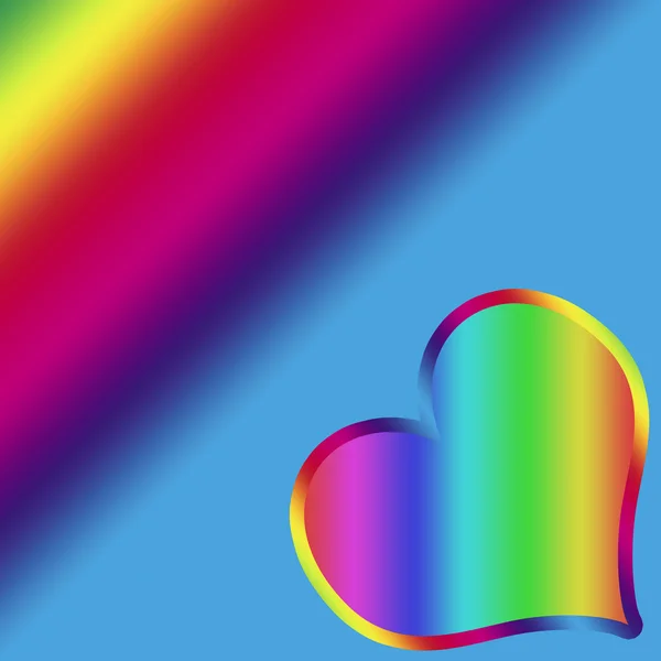 Illustration of Rainbow heart — Stock Photo, Image