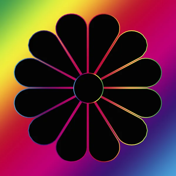 Illustratie van zwarte bloem — Stockfoto