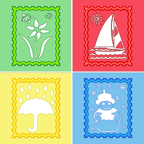 Four seasons — Stock Photo, Image