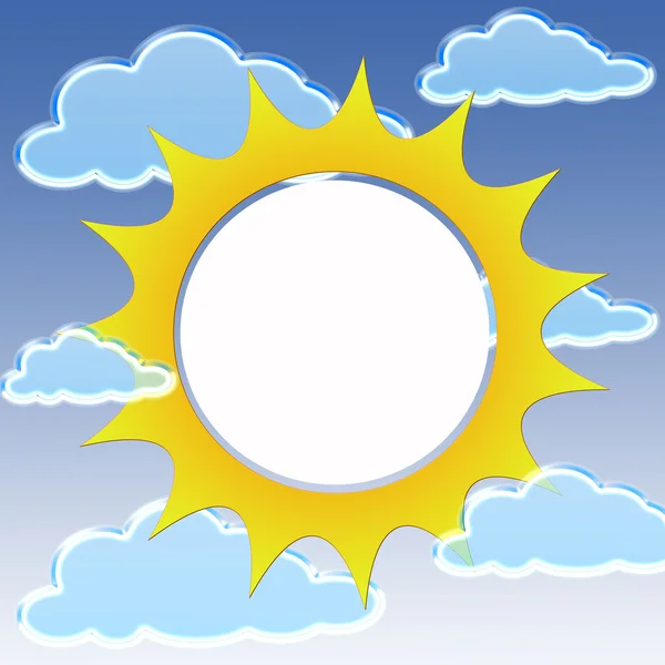 Słońce kształt ramki — Zdjęcie stockowe