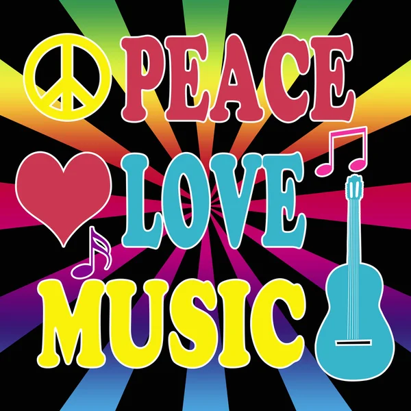 평화, 사랑, 음악 — 스톡 사진