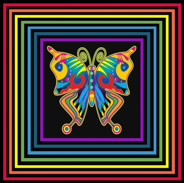 Rainbow butterfly — Stok Vektör
