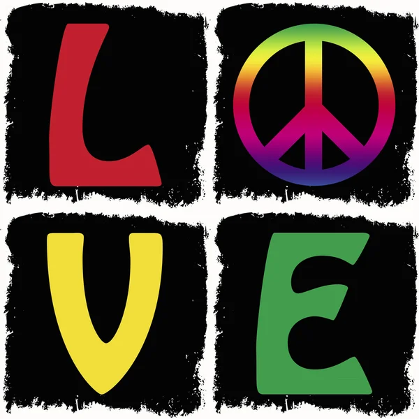 和平与爱情 — 图库照片