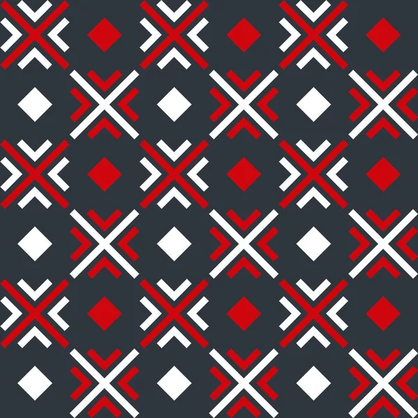 Motif Tribal Sans Couture Avec Décoration Flèches Blanches Rouges Sur — Photo