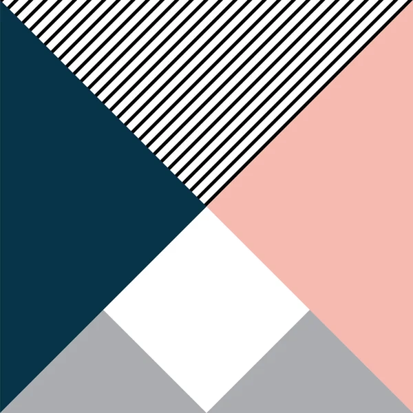 Красочная Геометрическая Иллюстрация Скандинавском Стиле Серыми Розовыми Темно Синими Белыми — стоковое фото
