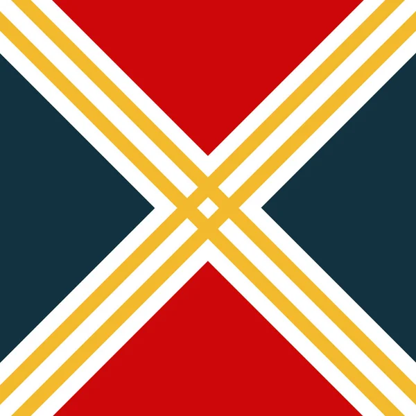 Nautisches Design Mit Geometrischen Formen Streifen Dreiecke Marineblauen Gelben Roten — Stockfoto