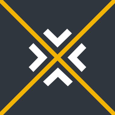 Donanma mavisi arka planda beyaz oklar ve sarı çapraz süslemeli denizcilik temalı tasarım