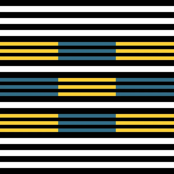 Diseño Geométrico Simple Con Rayas Cuadrados Azules Amarillos Blancos Negros —  Fotos de Stock
