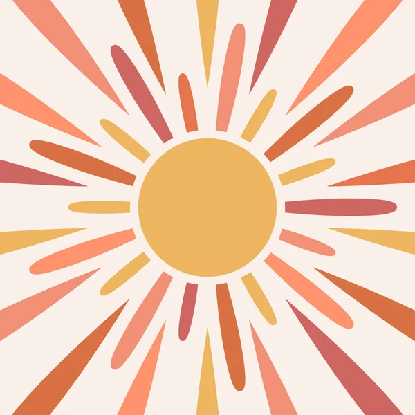 Αφηρημένη Ρετρό Στυλ Απεικόνιση Ηλιοφάνειας Ροζ Καφέ Πορτοκαλί Μοβ Και — Φωτογραφία Αρχείου
