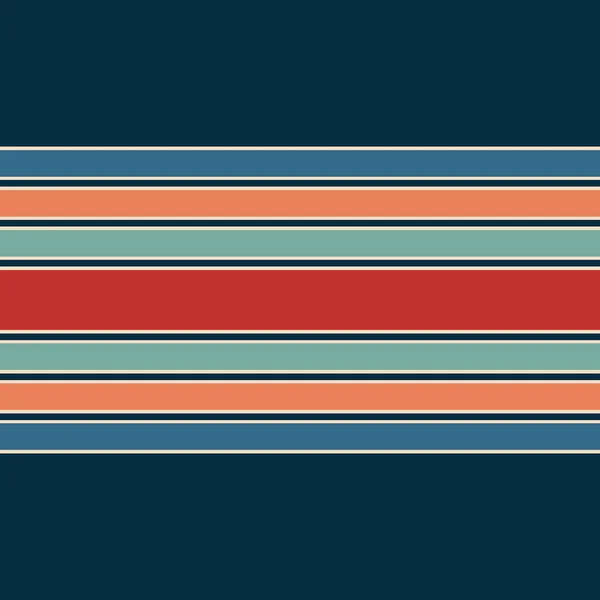 Poziomy Geometryczny Wzór Ilustracja Czerwonym Pomarańczowym Niebieskim Turkusowym Beżowym Paski — Zdjęcie stockowe
