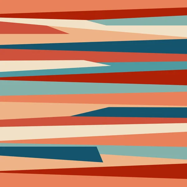 Абстрактная Иллюстрация Красочных Геометрических Океанских Волн Бирюзовыми Красными Бежевыми Синими — стоковое фото