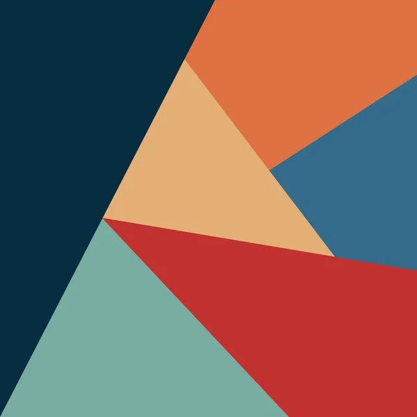 Abstract Retro Style Illustration Geometric Shapes Orange Blue Red Beige — 스톡 사진