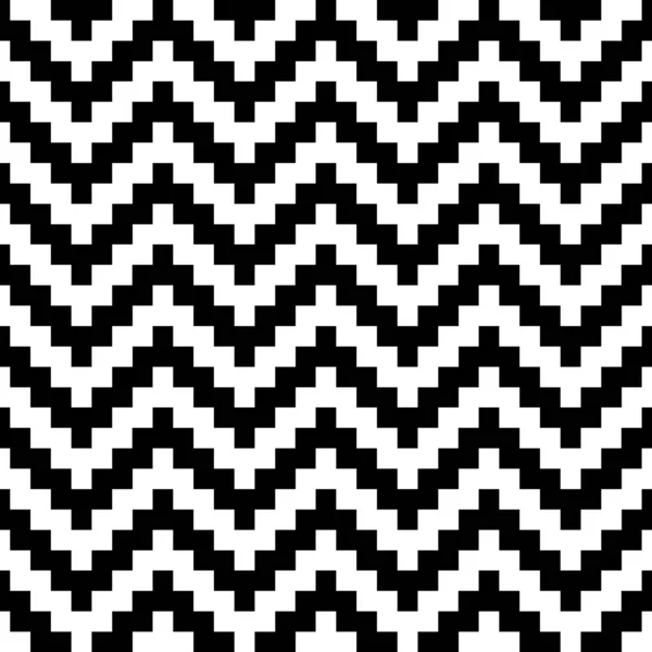 Seamless Monochrome Retro Style Pattern Black White Zigzag Pattern Rectangles — Fotografia de Stock