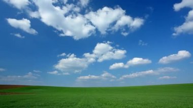 Time lapse clouds at field