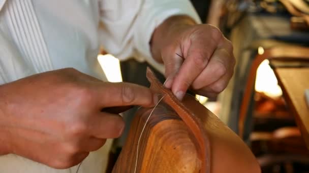 Меховое шитье — стоковое видео