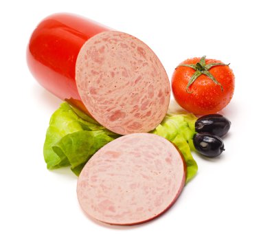 kalın salamı ve dilim, sebze dekorasyon