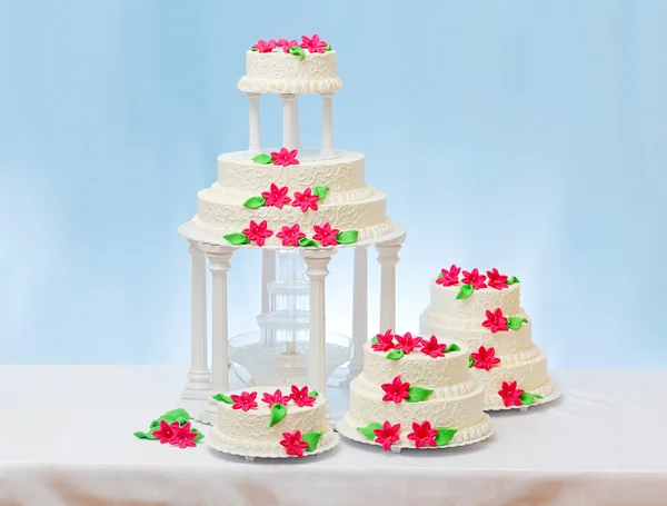 White wedding cakes — Stock Photo, Image