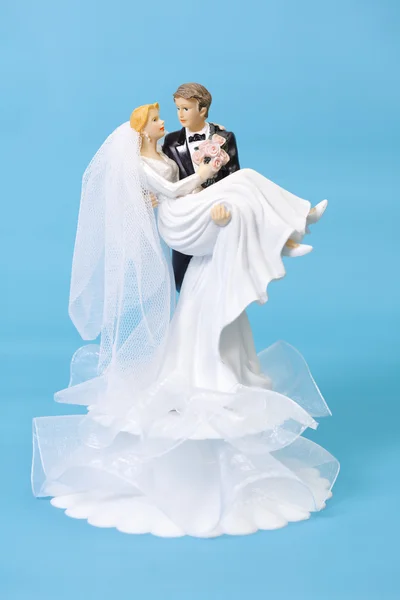 新娘和新郎的蛋糕帽子 — 图库照片
