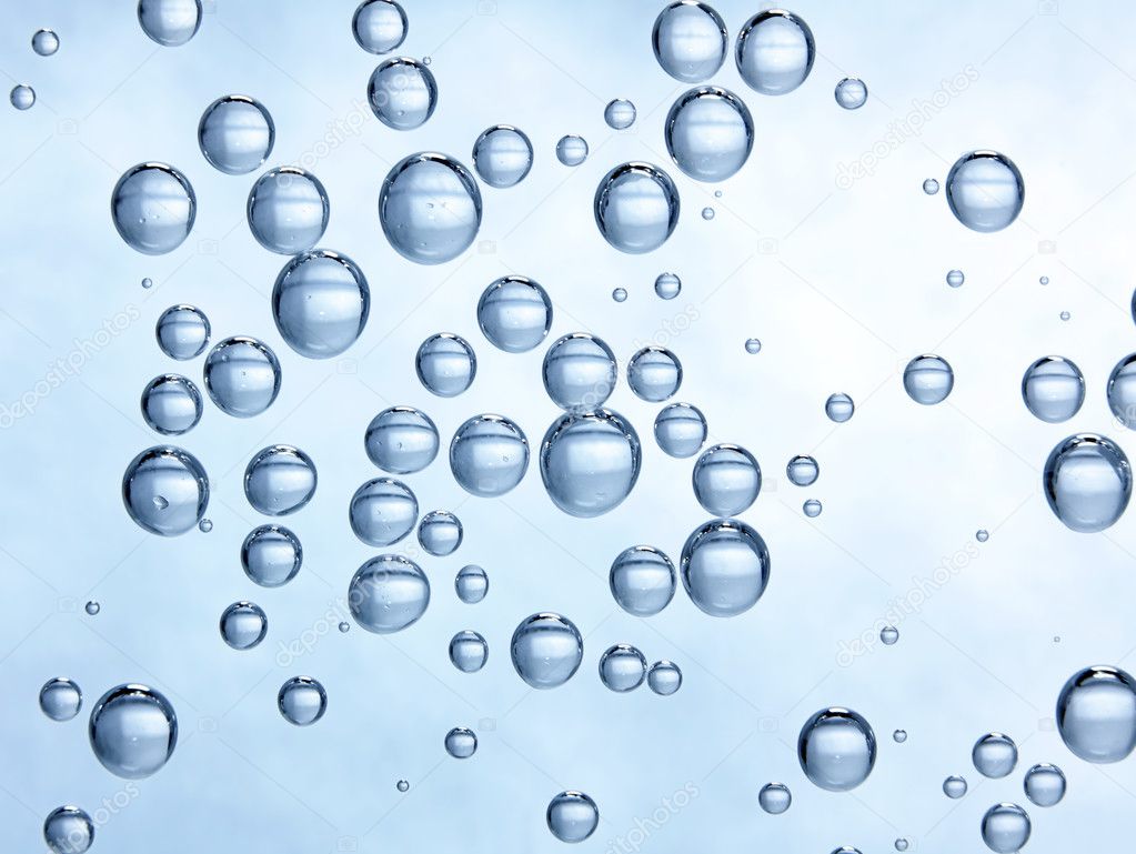 Mineral water bubbles