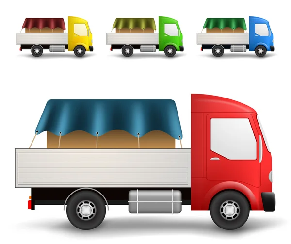 Иллюстрация грузовых автомобилей — стоковый вектор