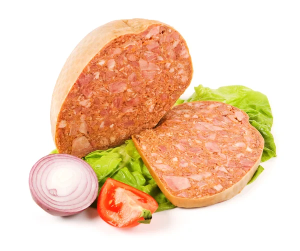 Gevulde vlees specialiteit en segment — Stockfoto