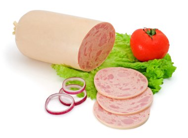 Bologna sausage with ham clipart