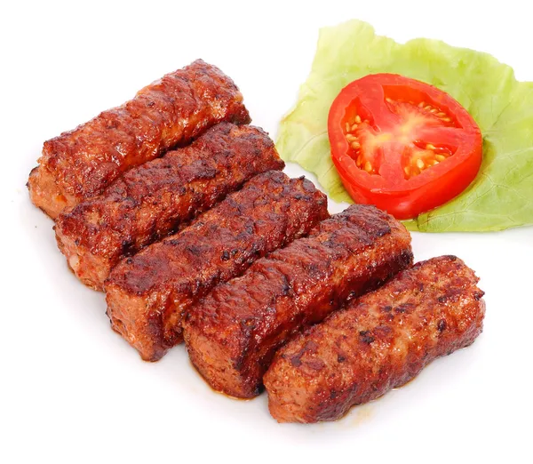 Grilovaný rumunské maso rolích - mititei, mici — Stock fotografie