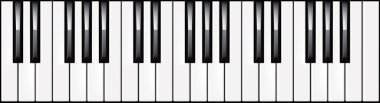 3-oktav piyano klavye şekil