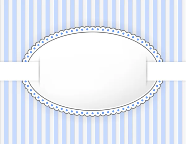 Oval label with dotted frame — Stock Vector