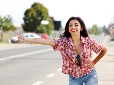 otostop yürüyüşü