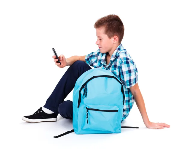 Boy with Smart Phone — Stock Photo, Image