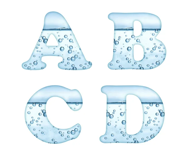 Символы минеральной воды на белом — стоковое фото