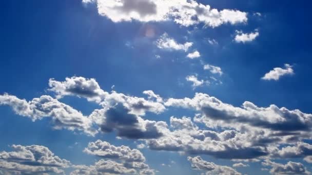 太陽の上の時間経過の雲 — ストック動画