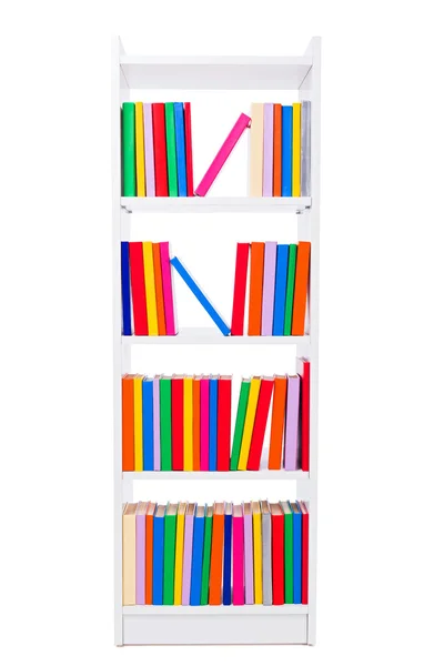 Narrow book shelf — Stock Photo, Image