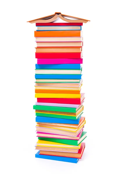 Libri accatastati colorati — Foto Stock