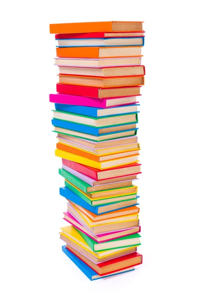 Livros empilhados coloridos — Fotografia de Stock