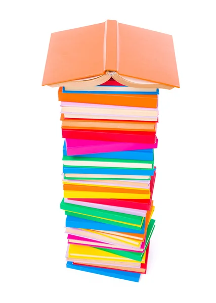 Colorful stacked books — Stock Photo, Image