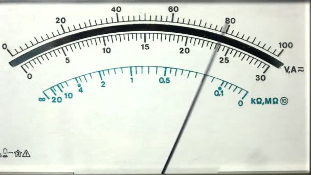 Analog multimeter display — Stock Video